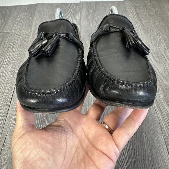 ALLEN EDMONDS URBINO Leather Loafers Shoes Mens SZ 10 D Italy HandCrafted Black - Picture 8 of 12